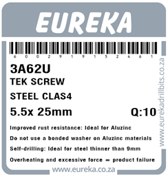 3A62 - Tek Screw Steel Class 4 -3A62_Label_T